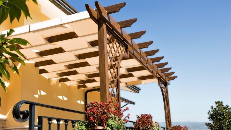 Pergola alluminio effetto legno