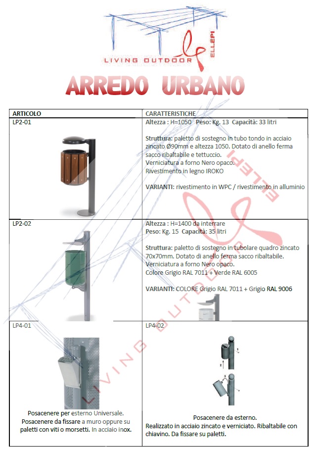 arredo urbano cestini